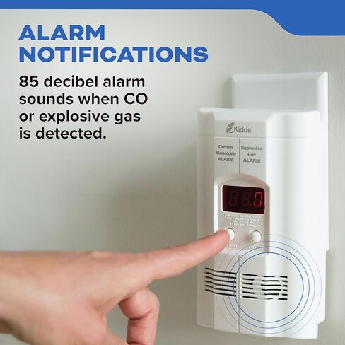 Kidde Carbon Monoxide Detector, Propane, Natural, Methane, & Explosive Gas Alarm, Plug-in Wall with 9-Volt Battery Backup, Digital LED Display in Saudi Arabia