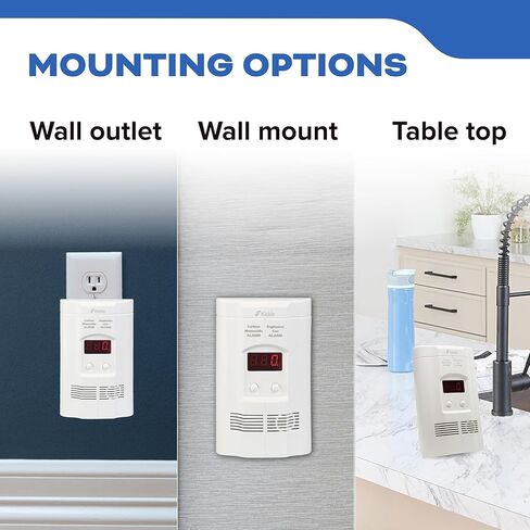 Kidde Carbon Monoxide Detector, Propane, Natural, Methane, & Explosive Gas Alarm, Plug-in Wall with 9-Volt Battery Backup, Digital LED Display in Saudi Arabia