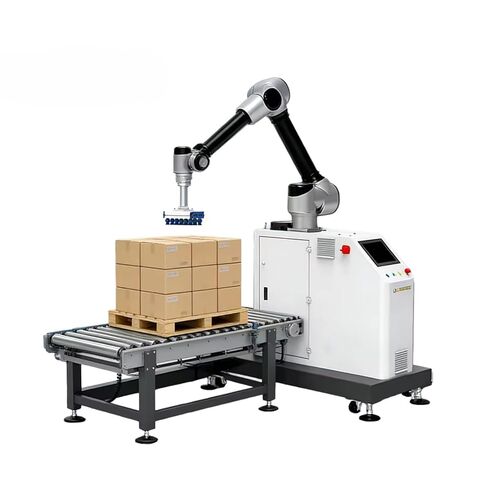 Multi-Function Industrial Palletizing Robot - Intelligent Robotic Palletizer System for Carton Box and Bag Handling PLC-Controlled Pick and Place Robot for Warehouse Automation and Packing Line in Kuwait