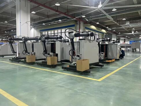 Multi-Function Industrial Palletizing Robot - Intelligent Robotic Palletizer System for Carton Box and Bag Handling PLC-Controlled Pick and Place Robot for Warehouse Automation and Packing Line in Kuwait
