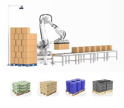5-50kg Heavy-Duty Automatic Palletizer - Multi-Function Industrial Palletizing Robot for Production Line Automatic Palletizing Machine for Material Handling in Kuwait