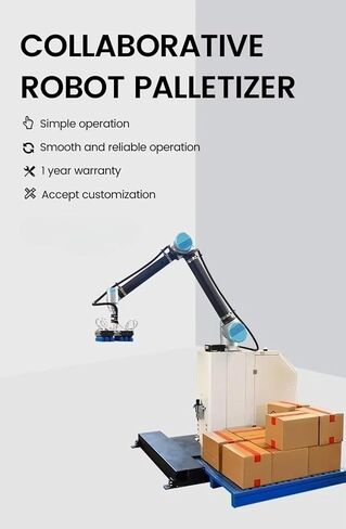 Cost-Effective Cobot Palletizer Flexible Palletizing Robot for Carton and Case Stacking Compact 6 Axis Robotic Arm for Small Factory Packaging Lines and Warehouses in Kuwait