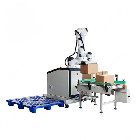 High-Efficiency Robotic Palletizer 5-50kg Heavy-Duty Automatic Palletizer for Carton Box Stacking in Packaging Line PLC-Controlled Industrial Palletizing Robot for Warehouses in Kuwait