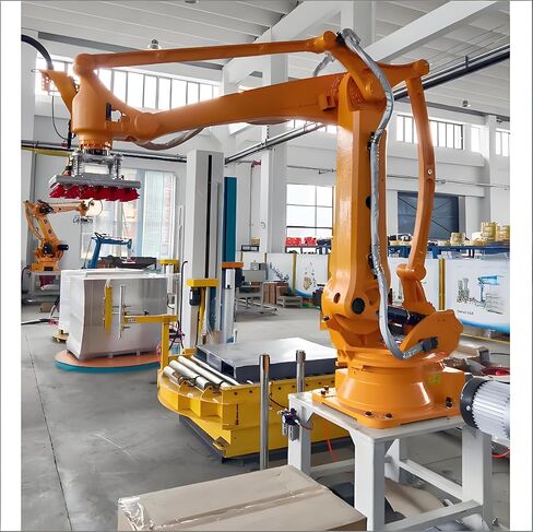 Heavy-Duty Palletizing Robot for Hardware & Building Material Palletizing, Applied in Industrial Storage Facilities, High-Load Capacity Arm for Construction Material Plants in Kuwait