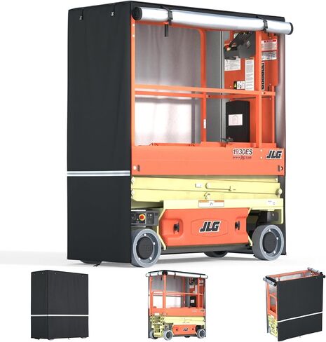 غطاء رفع مقصي، 75 بوصة طول × 34 بوصة عرض × 87 بوصة ارتفاع، يناسب JLG وGenie وUpRight وSkyjack وغيرها من العلامات التجارية. مصنوع من قماش أكسفورد مقاوم للماء عالي التحمل 600D، ويمكن لفه للاستخدام أثناء التشغيل. in Kuwait