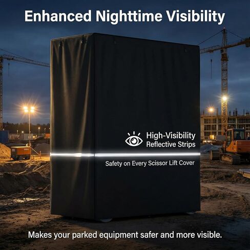 غطاء رفع مقصي، 75 بوصة طول × 34 بوصة عرض × 87 بوصة ارتفاع، يناسب JLG وGenie وUpRight وSkyjack وغيرها من العلامات التجارية. مصنوع من قماش أكسفورد مقاوم للماء عالي التحمل 600D، ويمكن لفه للاستخدام أثناء التشغيل. in Kuwait
