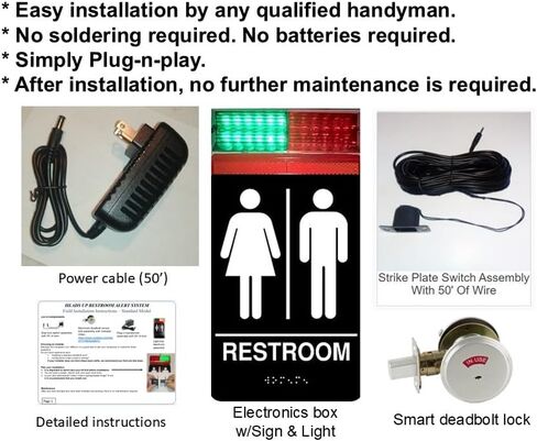 Room Occupied Indicator. Sign/Lock LED Shows Room Occupancy. Deadbolt Lock/Light with Indicator is 100% Accurate. Max Convenience and Productivity. Commercial Retail and Industrial Applications. in Saudi Arabia
