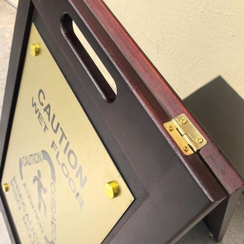 لافتة تحذير خشبية للأرضيات المبللة، لوحة معدنية قابلة للطي على الوجهين، مناسبة للمدارس والمكاتب والفنادق والحمامات والأسطح وغيرها من المناطق in Kuwait