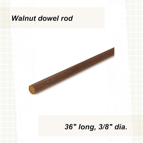 Cindoco Walnut Dowel 3/8" Round, Single Piece in Kuwait