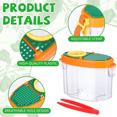 3 Pcs Bug Catchers for Kids Collection Viewer for Kids Critter Insect Cage Bug Tweezer Magnifying Insect Box Magnifier Container Butterfly Catcher Cage, Science Nature Exploration Tools in Saudi Arabia