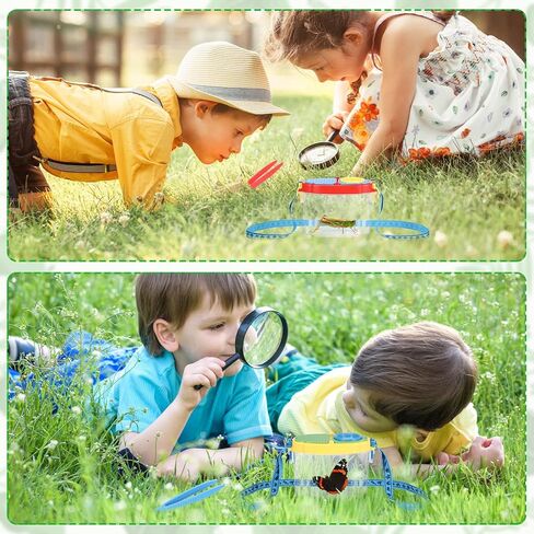 3 Pcs Bug Catchers for Kids Collection Viewer for Kids Critter Insect Cage Bug Tweezer Magnifying Insect Box Magnifier Container Butterfly Catcher Cage, Science Nature Exploration Tools in Saudi Arabia