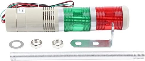 LED AC220V 110V DC 12V 24V مصباح أمان كومة أحمر أخضر أصفر فلاش إشارة برج صناعي LTA-505 أحمر وأخضر طبقتان (110 فولت ضوء ثابت) in Saudi Arabia