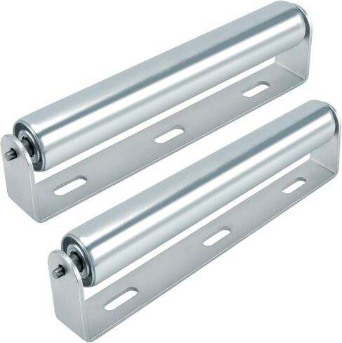 مجموعة مكونة من قطعتين من الأسطوانة الطويلة والدعامة مقاس 10 بوصة وقطر 1.5 بوصة من الصلب المجلفن، مثالية للاستخدام كبكرات دعم في الأعمال الخشبية أو حامل الأسطوانة أو بكرات الدراجة in Kuwait