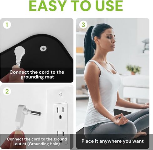 حصيرة أرضية - وسادة أرضية موصلة للاستخدام المنزلي، تتصل بسطح الأرض الطبيعي في الداخل، 11.8 * 23.6 بوصة in Kuwait