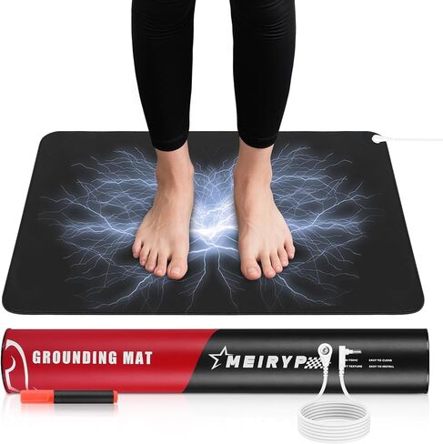Professional Grounding Mat with Carbon Fiber Technology | 24"x16" Indoor Earthing Pad + 15ft Medical-Grade Cord | Cellular Energy Renewal & Inflammation Support in Kuwait