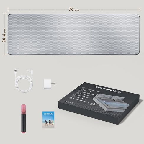 حصيرة أرضية من الجرافين للسرير الملكي: علاج أرضي داخلي لتحسين النوم وتعزيز الطاقة - وسادة نوم موصلة مع فوائد مؤرضة - مجموعة هدايا صحية للنساء in Kuwait