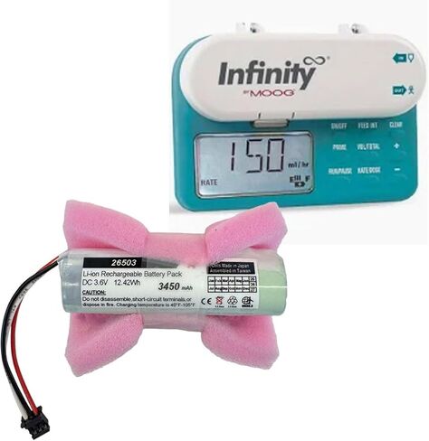 Artisan Power Replacement Battery for Moog Medical/Zevex EnteraLite Infinity Infusion Pump | 3450 mAh Li-ion Rechargable Battery Replacing Model 26503-001 | Made in Japan Cells | Longer Life in Saudi Arabia