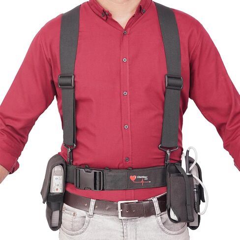 LVAD Harness Belt for HeartMate Adjustable Support Belt with 3 Secure Pouches for Controller & Batteries Heavy-Duty Material in Kuwait
