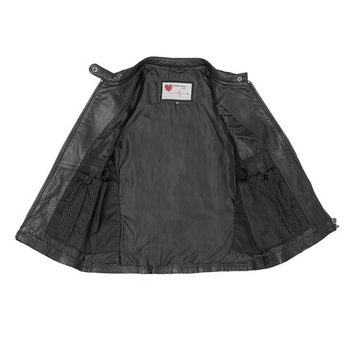 LVAD HeartMate Women’s Leather Jacket | LVAD Apparel for HeartMate 2 & 3 LVAD Patients with Controller Battery Pockets (Large) in Kuwait