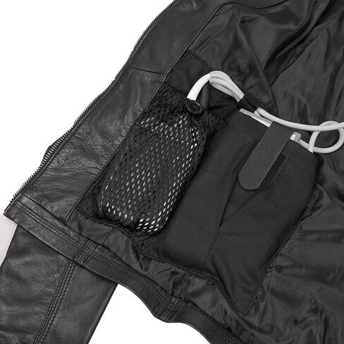 LVAD HeartMate Women’s Leather Jacket | LVAD Apparel for HeartMate 2 & 3 LVAD Patients with Controller Battery Pockets (Large) in Kuwait