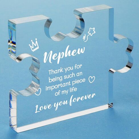 Funnli Daughter Gift from Mom Dad Acrylic Puzzle Plaque - Mothers Day Birthday Graduation Gifts for Daughter 3.35 x 2.76 Inch Desk Decorations - Anniversary Wedding Card Gifts for Daughter in Kuwait