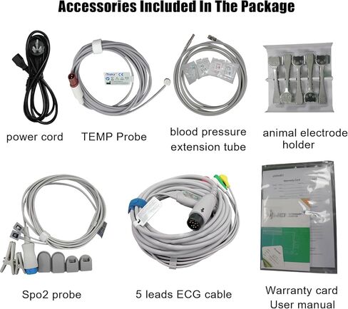 12.1" Veterinary Vital Signs Monitor for Pets, Animal ECG, SpO2, Blood Pressure, Respiration & Temperature Monitoring for Dog, Cat and Small Animals in Kuwait