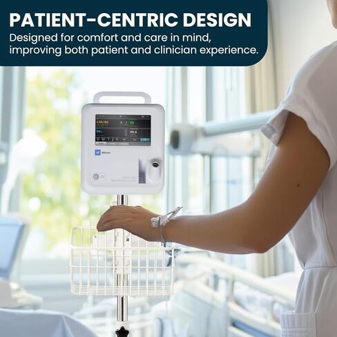 VivaDiagnostics Rolling Stand Vital Signs Monitor for WE 4400, (Monitor NOT Included), Blood Pressure Cuff Basket, Adjustable Pole, and Cord Organizer in Kuwait