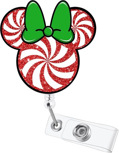 2 Pack Retractable Badge Holder Reels, Cute Red Mouse Badge Clips for School Students, Pediatric Nurses, Medical Assistant ID Badges Name Tag Card in Kuwait