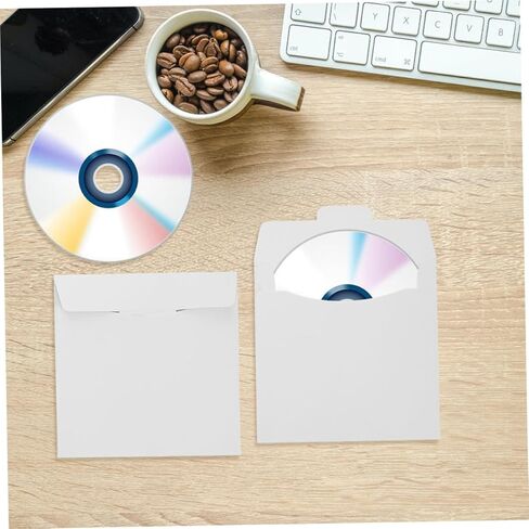 10-Pack White Cardboard CD/DVD Mailer Envelopes Secure Storage for Discs Slim Design for Easy Shipping for Media and Album Organization in Saudi Arabia