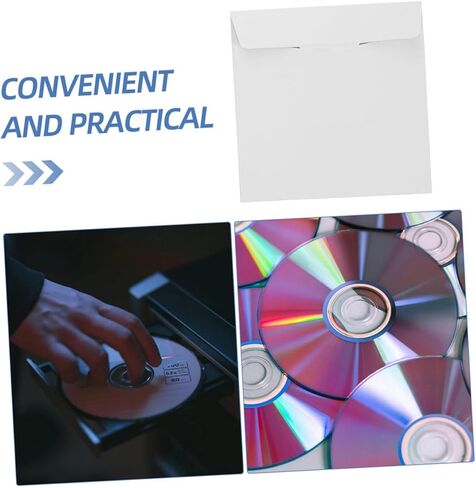 10-Pack White Cardboard CD/DVD Mailer Envelopes Secure Storage for Discs Slim Design for Easy Shipping for Media and Album Organization in Saudi Arabia