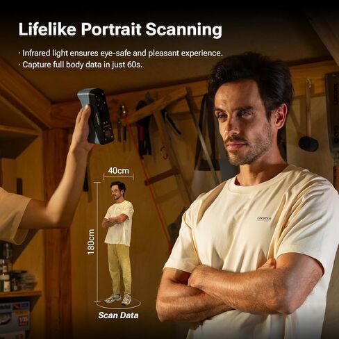 ماسح ضوئي لاسلكي ثلاثي الأبعاد من EINSTAR 2، و17 خطًا متوازيًا ليزر أزرق وضوء الأشعة تحت الحمراء VCSEL يدعم المسح الضوئي ثلاثي الأبعاد للأشياء الصغيرة إلى الكبيرة، ومسح ضوئي عالي السرعة يصل إلى 90 إطارًا في الثانية، ويدعم علامات 3 مم، 6 مم، 12 مم. in Kuwait