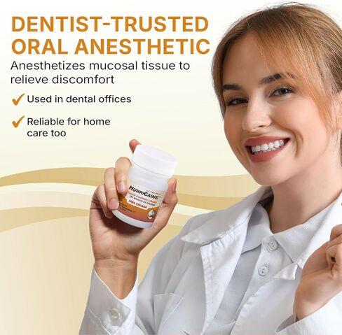 Hurricaine Topical Anesthetic Liquid - Oral Anesthetic with Fast-Acting 20% Benzocaine - Precision Liquid Formula for Targeted Oral Use - Dentist-Trusted, OTC Formula - Pina Colada Flavor in Saudi Arabia