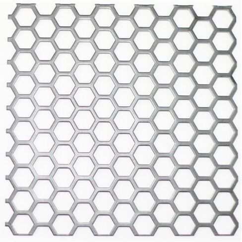 304 Stainless Steel Perforated Sheet Hex Hole Metal Mesh Plate Decorative Panel for Air Vent Grille Filter Guard Furniture DIY Outdoor Use(Dia 10mm,50 * 50 * 0.1cm) in Saudi Arabia