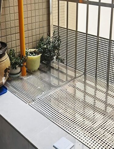 Stainless Steel Perforated Plate,Stainless Steel Perforated Sheets - Durable Safety Fence, Decorative Balcony Screen, Home Security Solution, Rust-Resistant, Heavy-Duty Protection for Outdoo in Kuwait