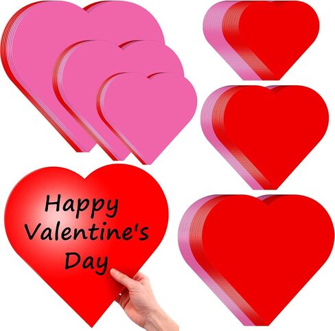 200 Pcs Cutout Hearts Paper Heart Cutouts Paper Hearts Red Valentine Construction Paper Heart Shaped Paper Cut Outs for Bulletin Board Classroom Valentine's Day Decor Cardboard Hearts for Crafts DIY in Saudi Arabia