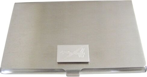 Kiola Designs Silver Toned Etched Unmanned Aerial Vehicle UAV Drone V2 Business Card Holder in Kuwait