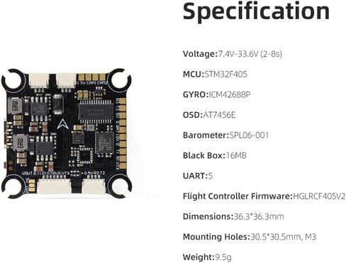 HGLRC F405 8S V1 FC Flight Controller High-performance ICM42688P M3 for FPV Racing Freestyle Drones in Saudi Arabia