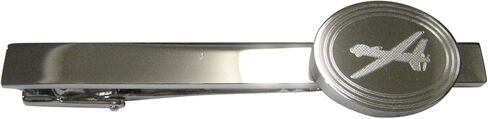 Kiola Designs Silver Toned Etched Oval Unmanned Aerial Vehicle UAV Drone V2 Tie Clip in Kuwait