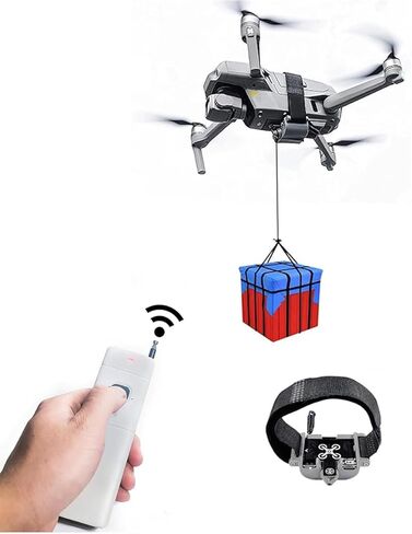 نظام عالمي لتوصيل الحمولة بدون طيار مع إطلاق عن بعد - آلية إسقاط الهواء ومشبك متعدد الأغراض لخواتم الزفاف، طُعم الصيد، يناسب DJI Mini 3 Pro/Mavic 3 Pro/Mini 4 Pro/Air 3/Avata والمزيد in Kuwait
