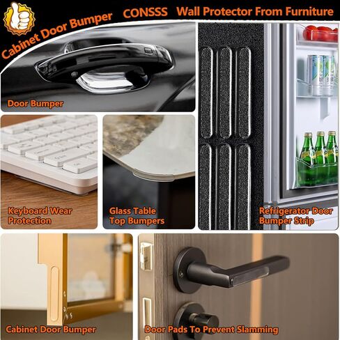 28 قطعة من مصدات الحائط، مصد باب الخزانة الشفاف، شرائط سيليكون شفافة قوية للغاية، مصدات مطاطية ذاتية اللصق مضادة للتصادمات، واقي جدار للأثاث، الخزانات، الأبواب، المراحيض in Kuwait