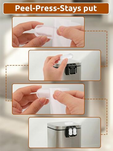 Transparent Wall Protector Behind Trash Can, 6-Pack Silicone Trash Can Bumpers for Lid & Body, Peel and Stick Scuff Guard to Protect Walls/Cabinets, 2 Sizes for Round & Square Cans in Kuwait