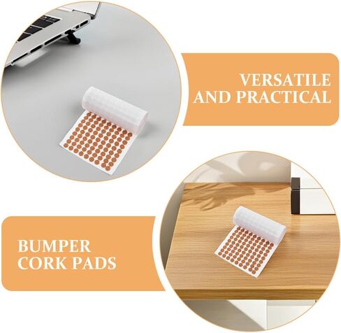 2000 Pcs Self Adhesive Cork Pads 0.39X0.11In Round Cabinet Door Bumper Pads for Noise Reduction Scratch Prevention Drawer Furniture Protectors in Saudi Arabia