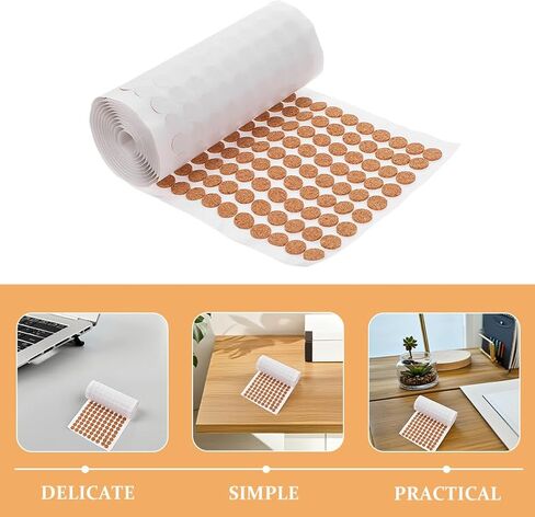 2000 Pcs Self Adhesive Cork Pads 0.39X0.11In Round Cabinet Door Bumper Pads for Noise Reduction Scratch Prevention Drawer Furniture Protectors in Saudi Arabia