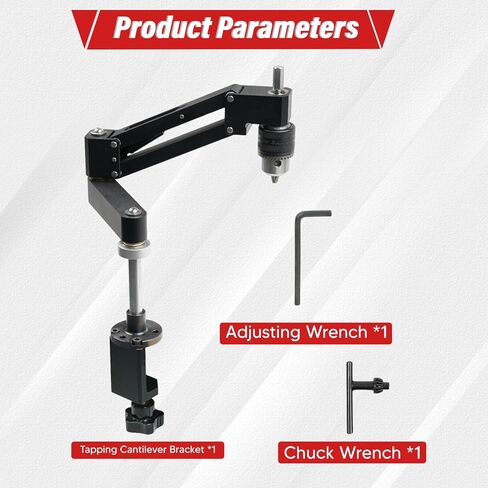 Tapping Machine Tapping Arm Router Accessories, Tapping Cantilever Bracket, Aluminum Alloy Tapping Bracket, Vertical Rocker, Universal Flexible Arm for Drilling and Threading in Kuwait