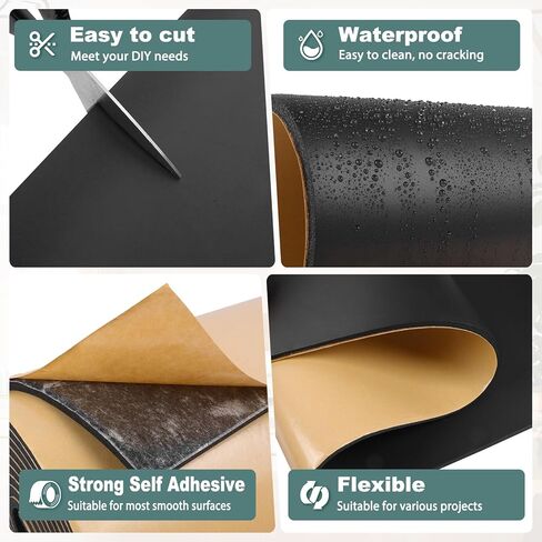 FONUNO Foam Padding Sheets with Adhesive Foam Insulation Neoprene Sheets Closed Cell Insulation Neoprene Rubber Roll for Gaskets Liner Crafts DIY Projects, Black, 12" Wide x 59" Long x 1/16" Thick in Kuwait