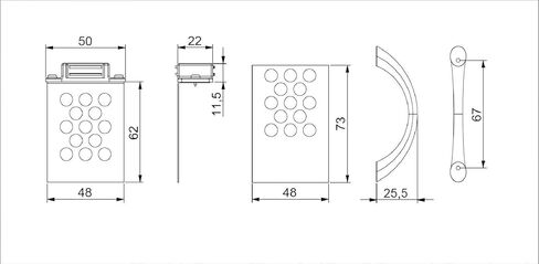 مقابض بايسون المغناطيسية للبلاط تتحول إلى مجموعة لوحة الوصول 8 لوحات معدنية، 4 مغناطيس ومقبض in Kuwait