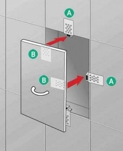 مقابض بايسون المغناطيسية للبلاط تتحول إلى مجموعة لوحة الوصول 8 لوحات معدنية، 4 مغناطيس ومقبض in Kuwait