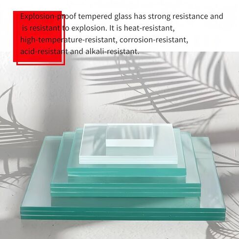 WEAREONE Professional high-Temperature Resistant Tempered Glass Plates for Laboratory Glass Sheets, Tempered Sight Glass Plates, and high-Temperature Reaction Vessel Covers (5mm, 200mm*100mm) in Kuwait