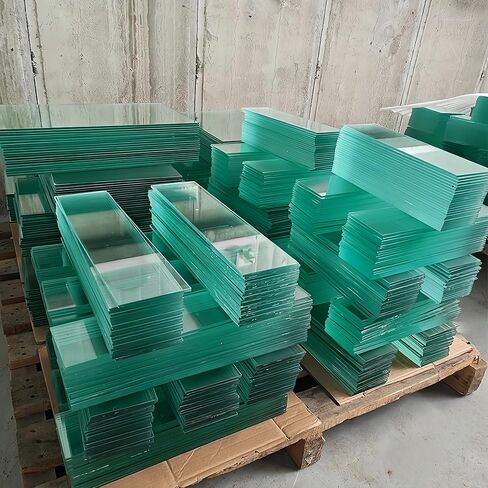 WEAREONE Professional high-Temperature Resistant Tempered Glass Plates for Laboratory Glass Sheets, Tempered Sight Glass Plates, and high-Temperature Reaction Vessel Covers (5mm, 200mm*100mm) in Kuwait