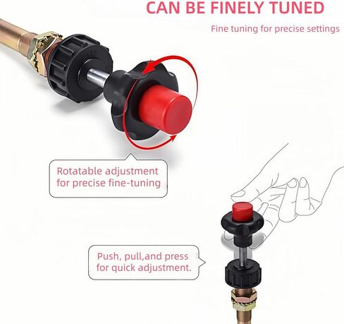 JOLINO 6FT VCGTX6 Vernier Adjustable Lock Cable, Heavy Duty Locking Hand Throttle Control Cable with Vernier Adjustable Mechanism for Industrial Commercial PTO Dump Control Cable in Kuwait